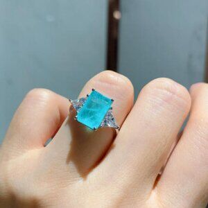 S925 Sterling Silver Gemstone Ring